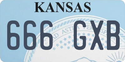 KS license plate 666GXB