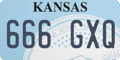 KS license plate 666GXQ