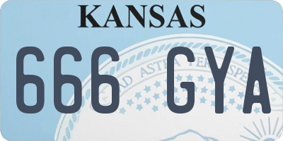 KS license plate 666GYA