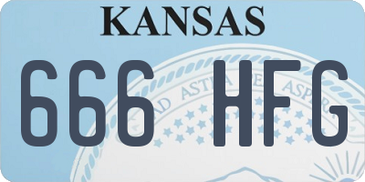 KS license plate 666HFG