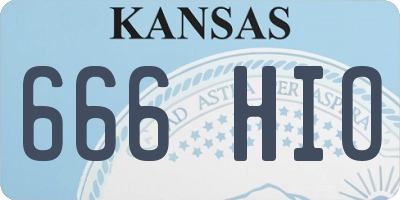 KS license plate 666HIO