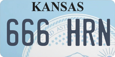 KS license plate 666HRN