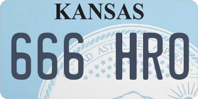 KS license plate 666HRO