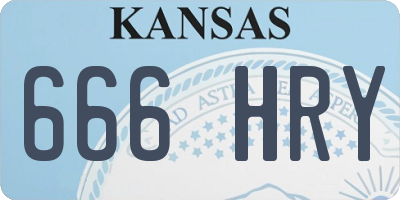 KS license plate 666HRY
