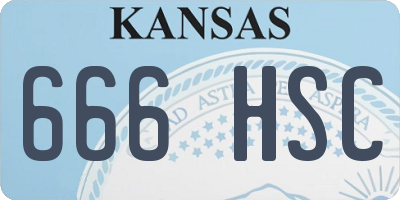 KS license plate 666HSC