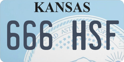 KS license plate 666HSF