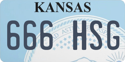 KS license plate 666HSG