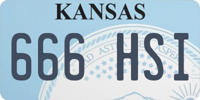 KS license plate 666HSI