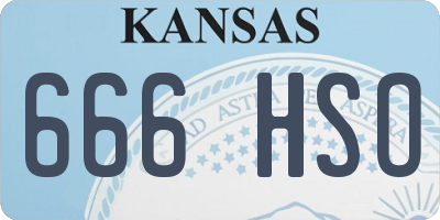 KS license plate 666HSO
