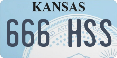 KS license plate 666HSS