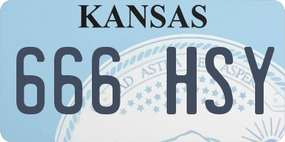 KS license plate 666HSY
