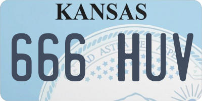 KS license plate 666HUV