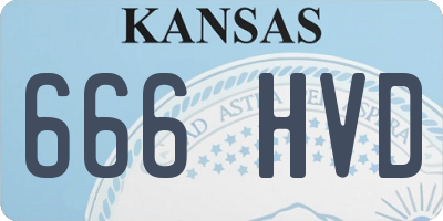 KS license plate 666HVD
