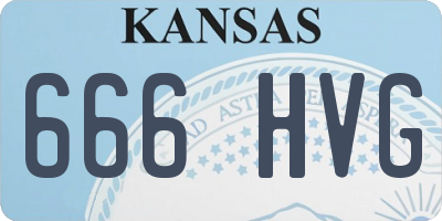 KS license plate 666HVG
