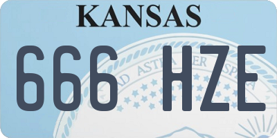 KS license plate 666HZE