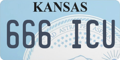 KS license plate 666ICU