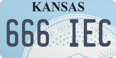 KS license plate 666IEC