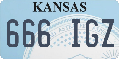 KS license plate 666IGZ