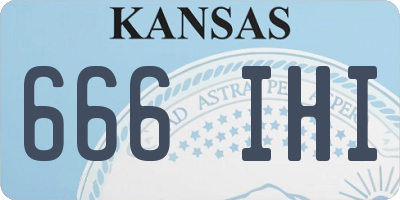 KS license plate 666IHI