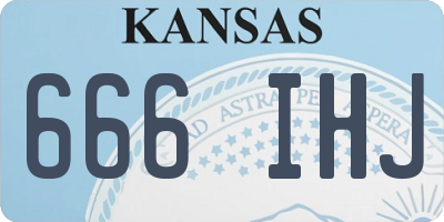 KS license plate 666IHJ