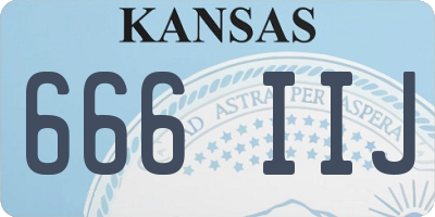 KS license plate 666IIJ
