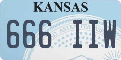 KS license plate 666IIW