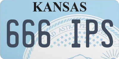 KS license plate 666IPS