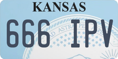 KS license plate 666IPV