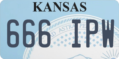 KS license plate 666IPW