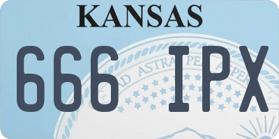 KS license plate 666IPX