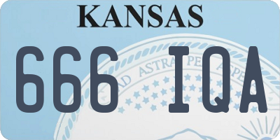 KS license plate 666IQA