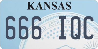 KS license plate 666IQC