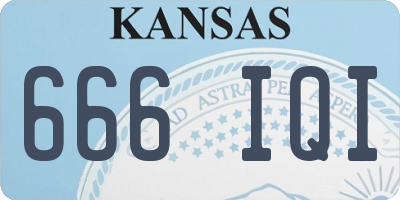 KS license plate 666IQI