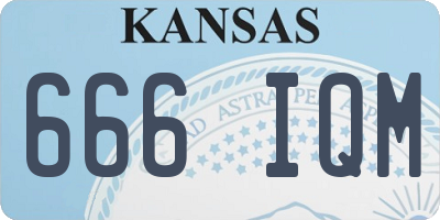 KS license plate 666IQM