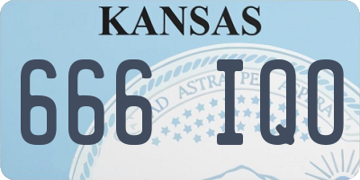 KS license plate 666IQO