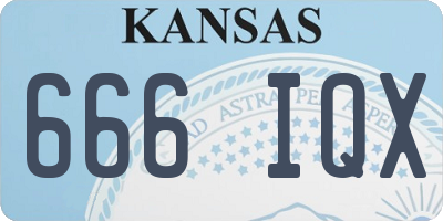 KS license plate 666IQX
