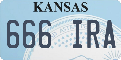 KS license plate 666IRA