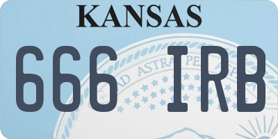KS license plate 666IRB