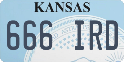 KS license plate 666IRD