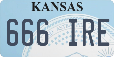 KS license plate 666IRE