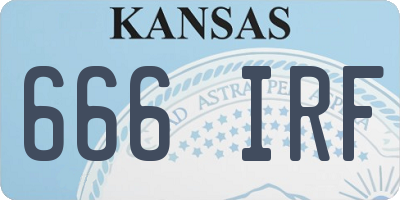 KS license plate 666IRF
