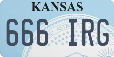 KS license plate 666IRG