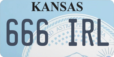 KS license plate 666IRL