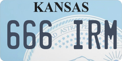 KS license plate 666IRM