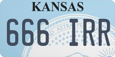 KS license plate 666IRR