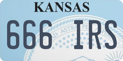 KS license plate 666IRS