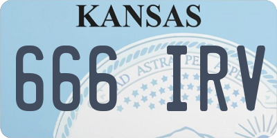 KS license plate 666IRV