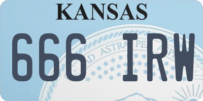 KS license plate 666IRW
