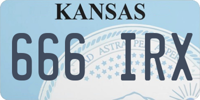KS license plate 666IRX