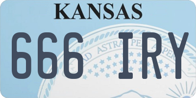 KS license plate 666IRY